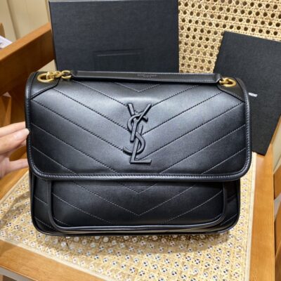 YSL Niki Baby in Lambskin 28 Black