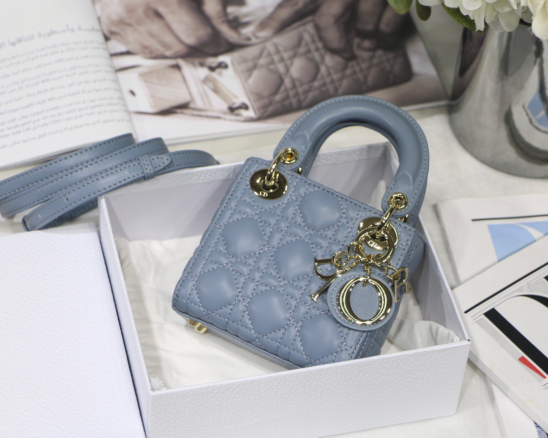Lady Dior Micro 12 Blue