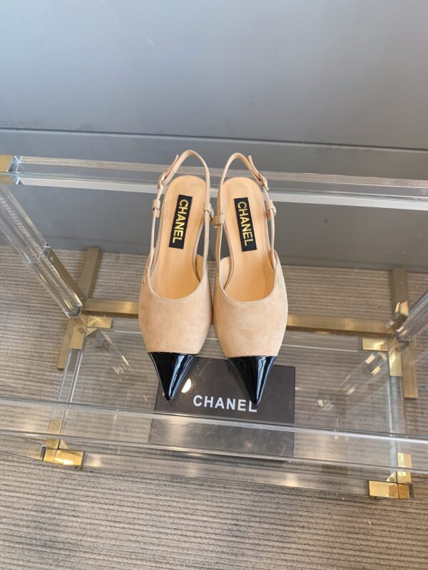 Chanel Apricot Slingback Shoes