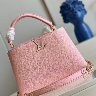 Louis Vuitton Capucines BB Medium Handbag in Stardust Pearl Pink