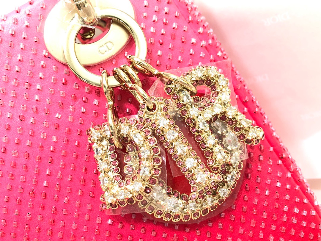 Lady Dior Mini Bag in Gradient Red - Image 7