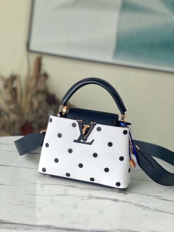 Louis Vuitton Capucines Mini Handbag in Polka Dot