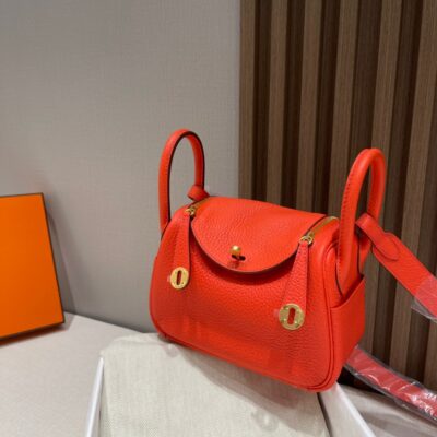 Mini Lindy Clemence Feu Orange