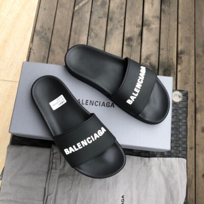 Balenciaga Black Slippers