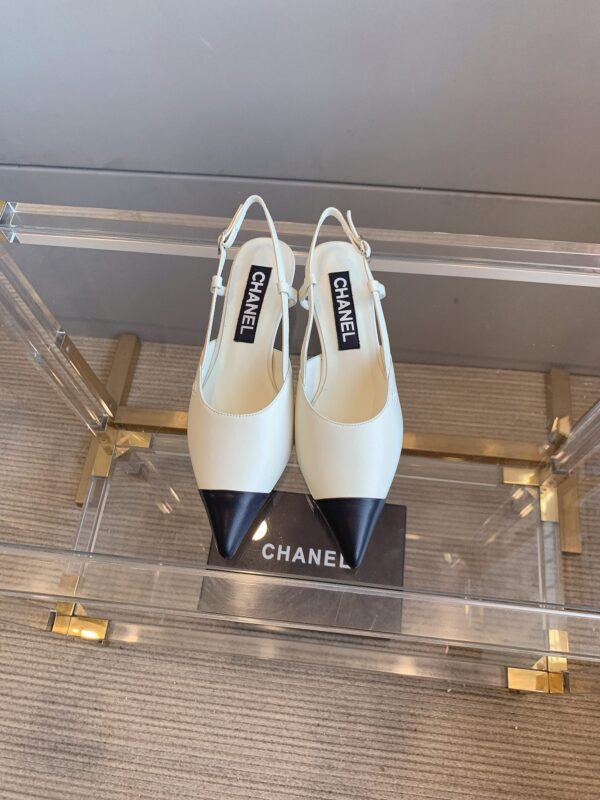 Chanel Milky White Slingback Shoes