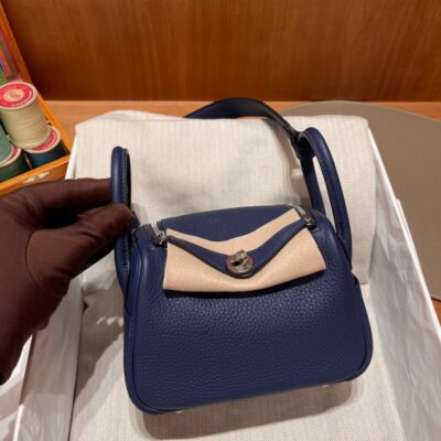 Mini Lindy Clemence Blue Sapphire