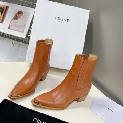 Celine Leather Ankle Boots