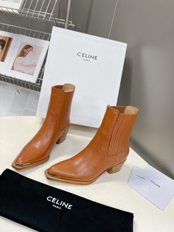 Celine Leather Ankle Boots