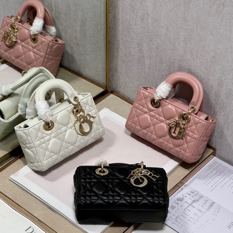 Lady D-joy Mini Bags in Lambskin