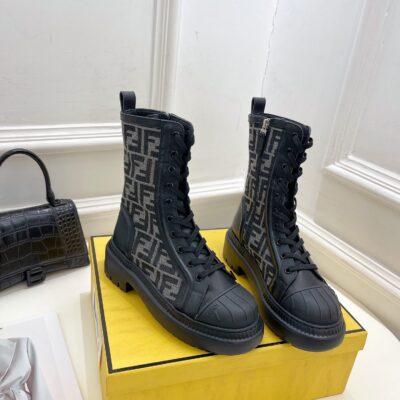 Fendi Lace-up Ankle Boots