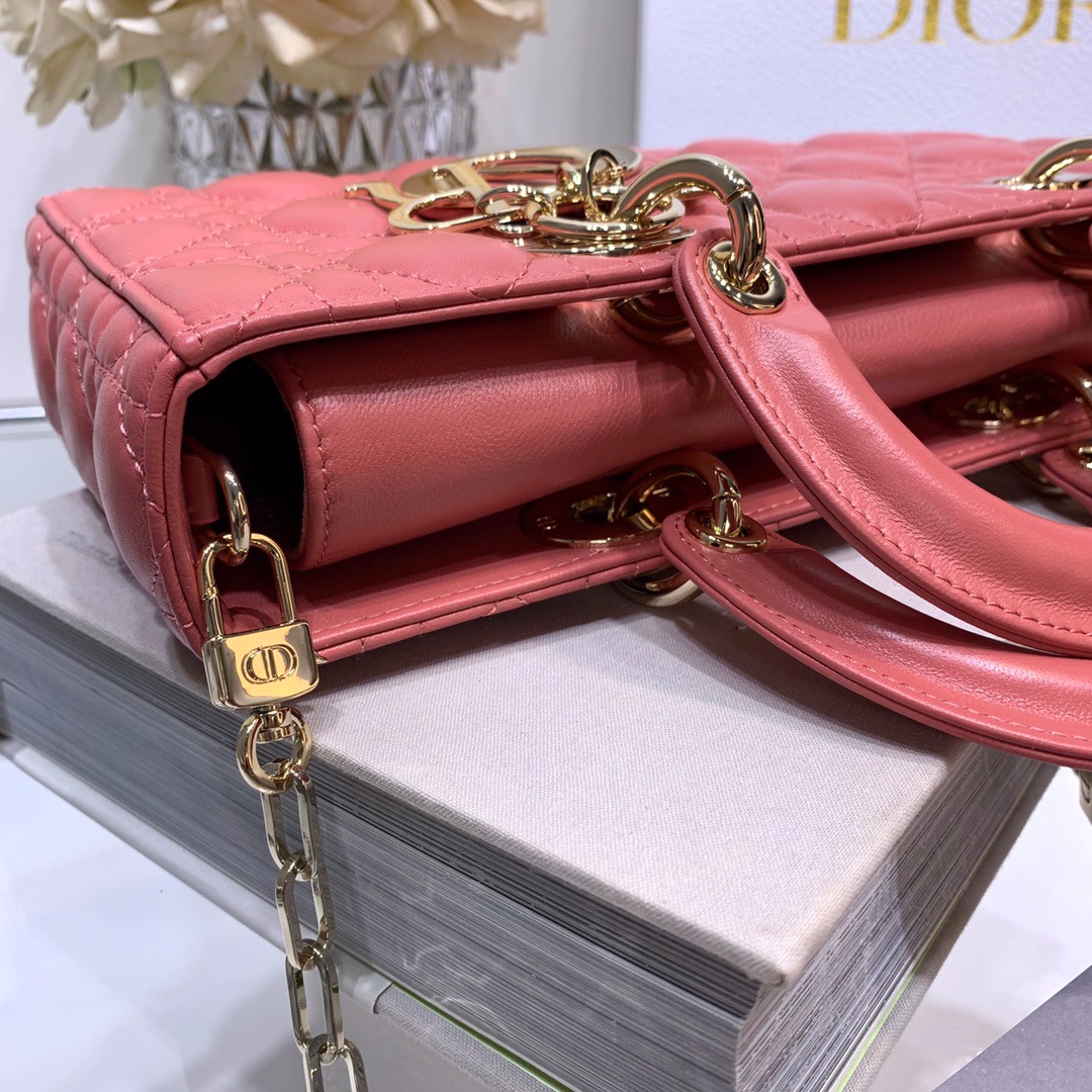 Dior Lady D-joy 26 Bag in Dark Pink - Image 6