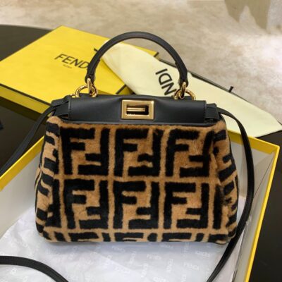 Fendi Shearling Peekaboo bag