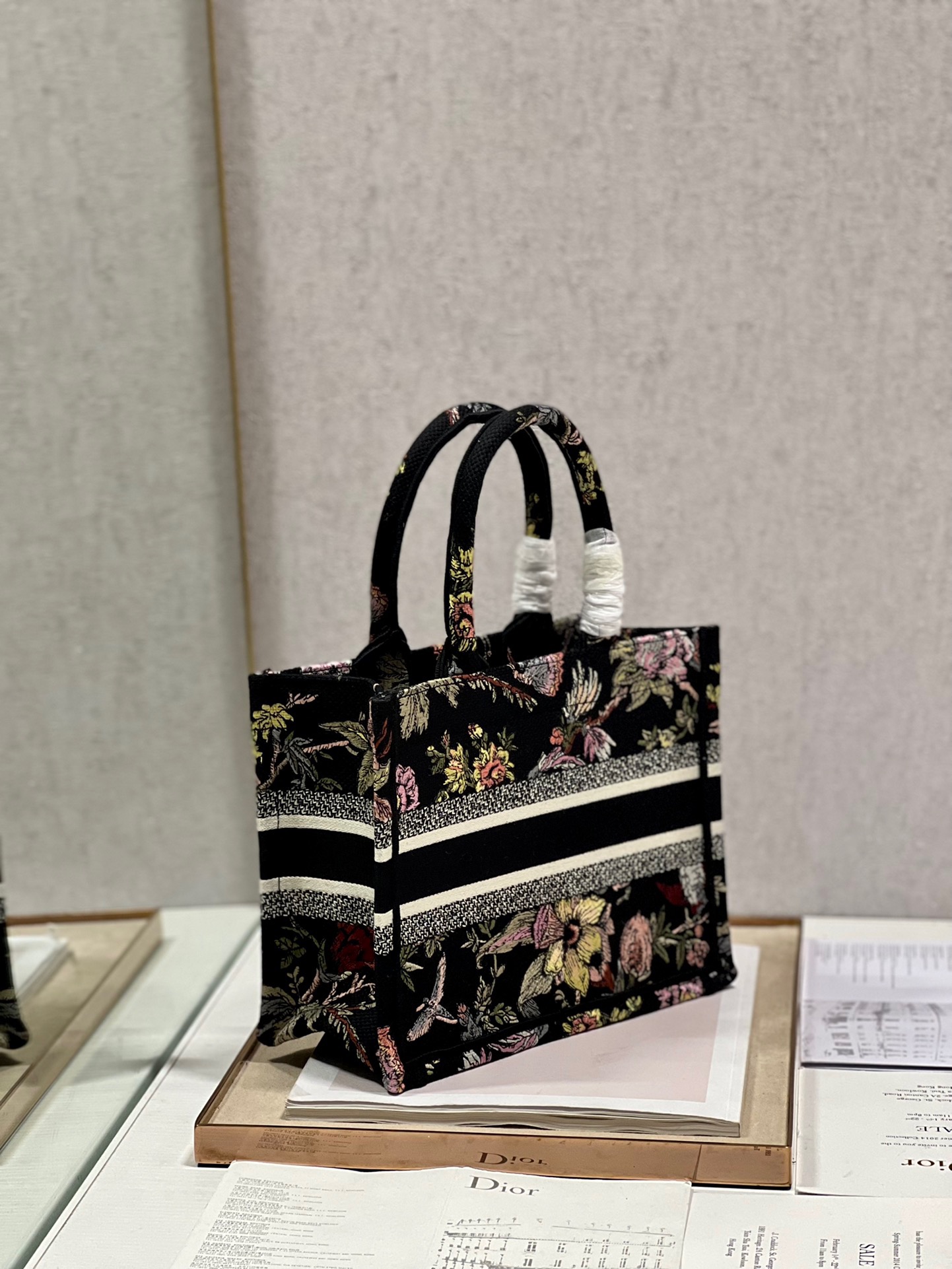 Dior Mini Book Tote Bag in Black - Image 9