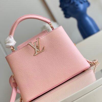 Louis Vuitton Capucines BB Small Handbag in Stardust Pearl Pink
