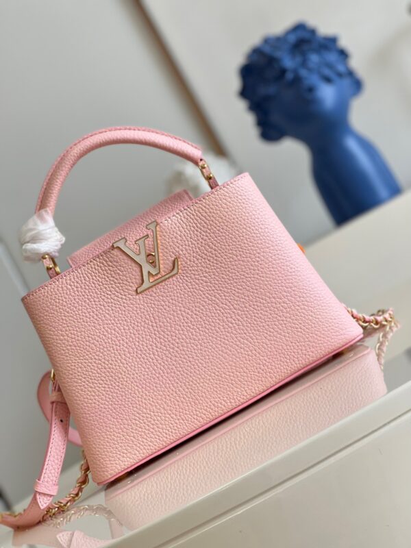 Louis Vuitton Capucines BB Small Handbag in Stardust Pearl Pink