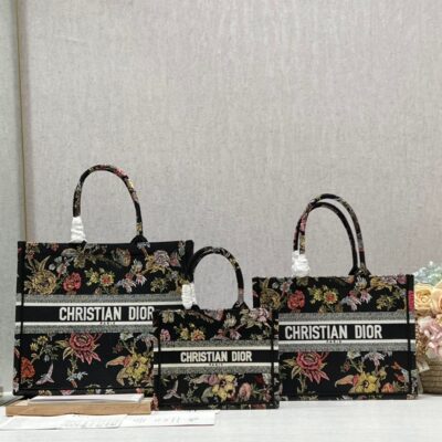 Dior Mini Book Tote Bag in Black