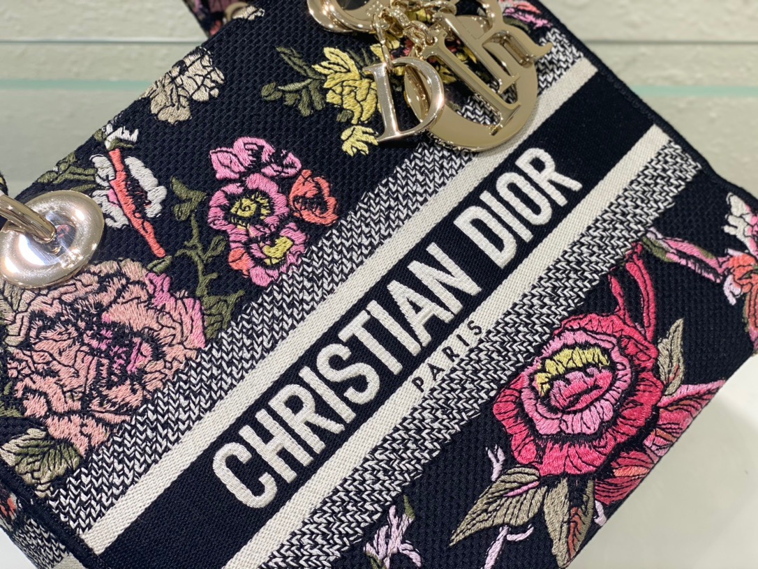 Lady D-Lite Bag with Jardin Botanique Embroidery - Image 8