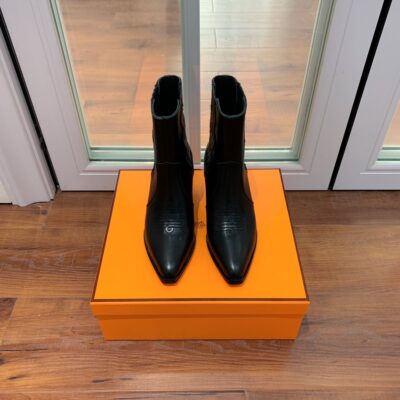 Hermes Black Ankle Boots