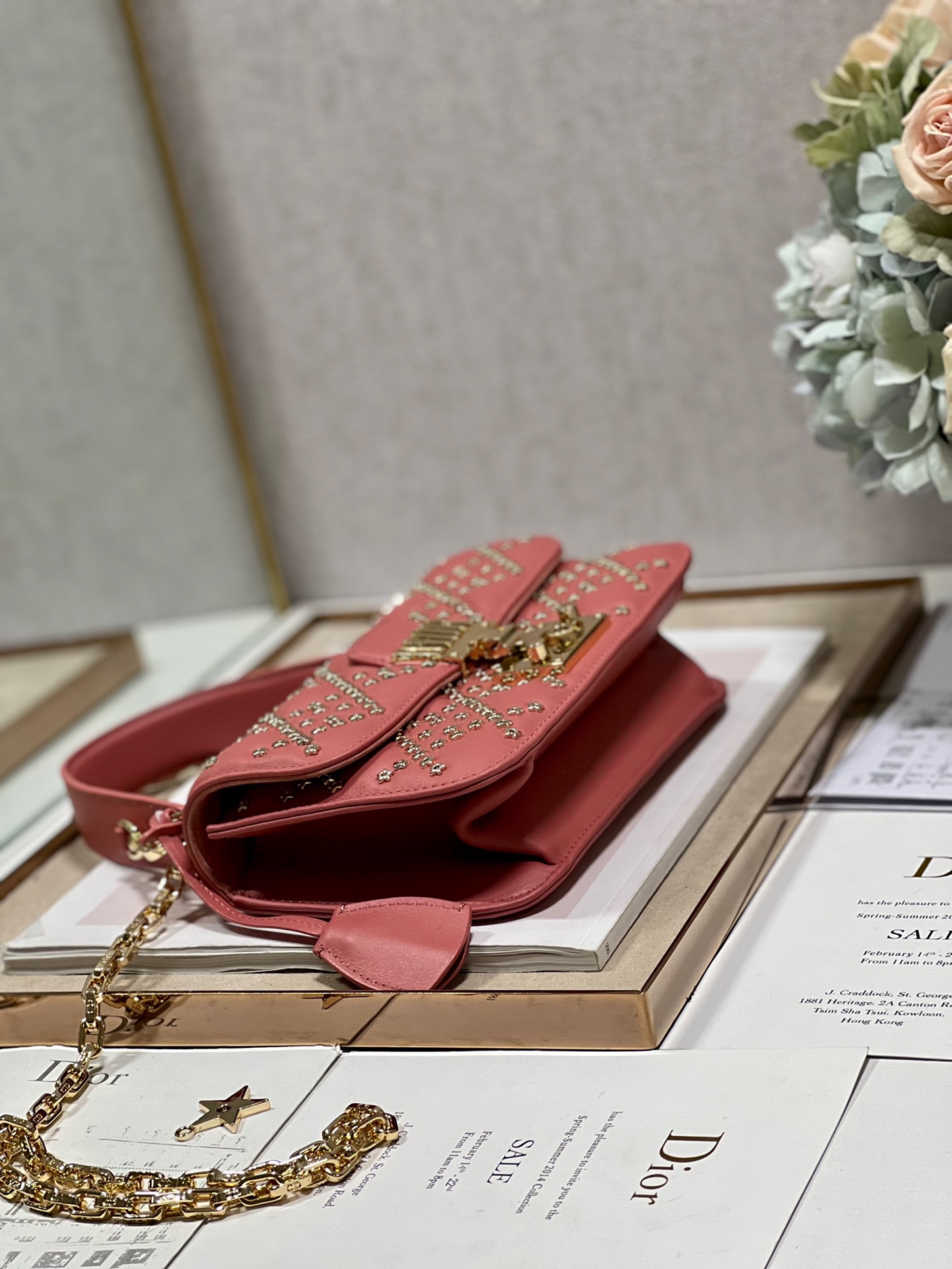 Dior Lucky Star Handbag in Red - Image 6