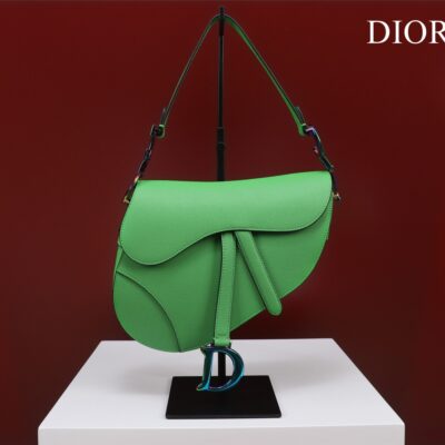 Dior Saddle Bag 25.5 Grass Green