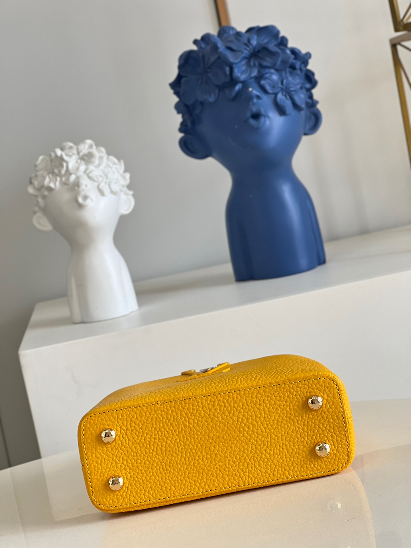 Louis Vuitton Capucines Mini Handbag in Light Gold - Image 6