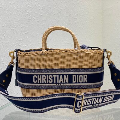 Dior Wicker Basket Bag