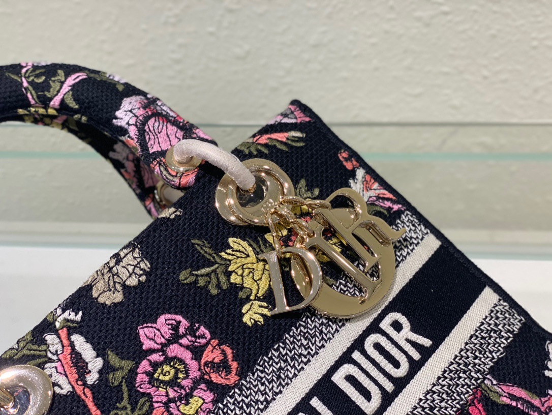 Lady D-Lite Bag with Jardin Botanique Embroidery - Image 6