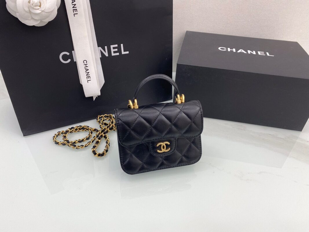 Chanel Top Handle Mini WOC Bag in Black