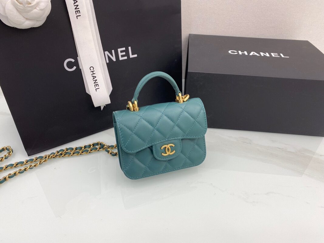 Chanel Top Handle Mini WOC Bag in Green