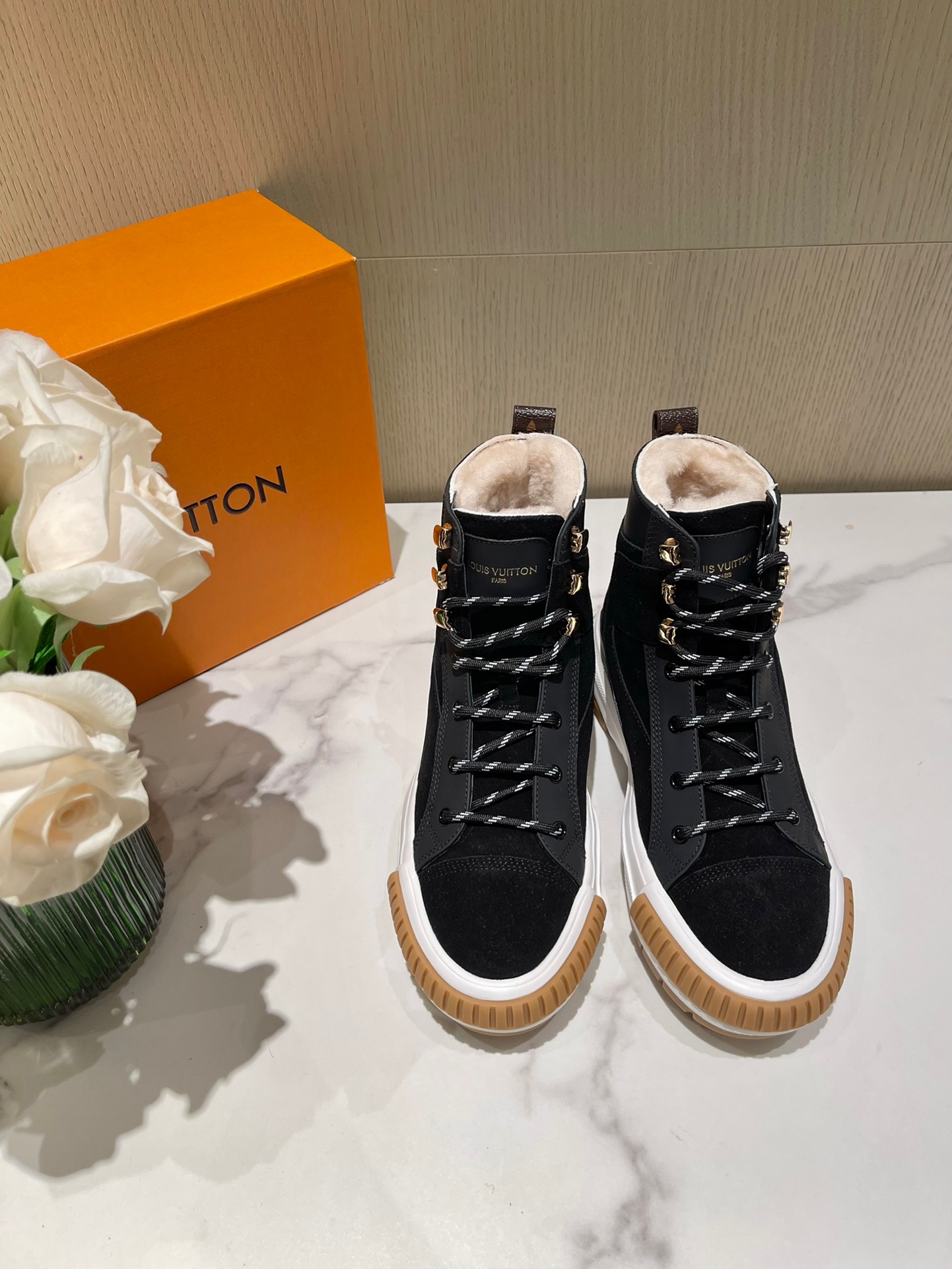 LV High-top Sneakers - Image 3