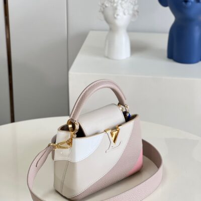 Louis Vuitton Capucines Mini Handbag in Gray & Purple