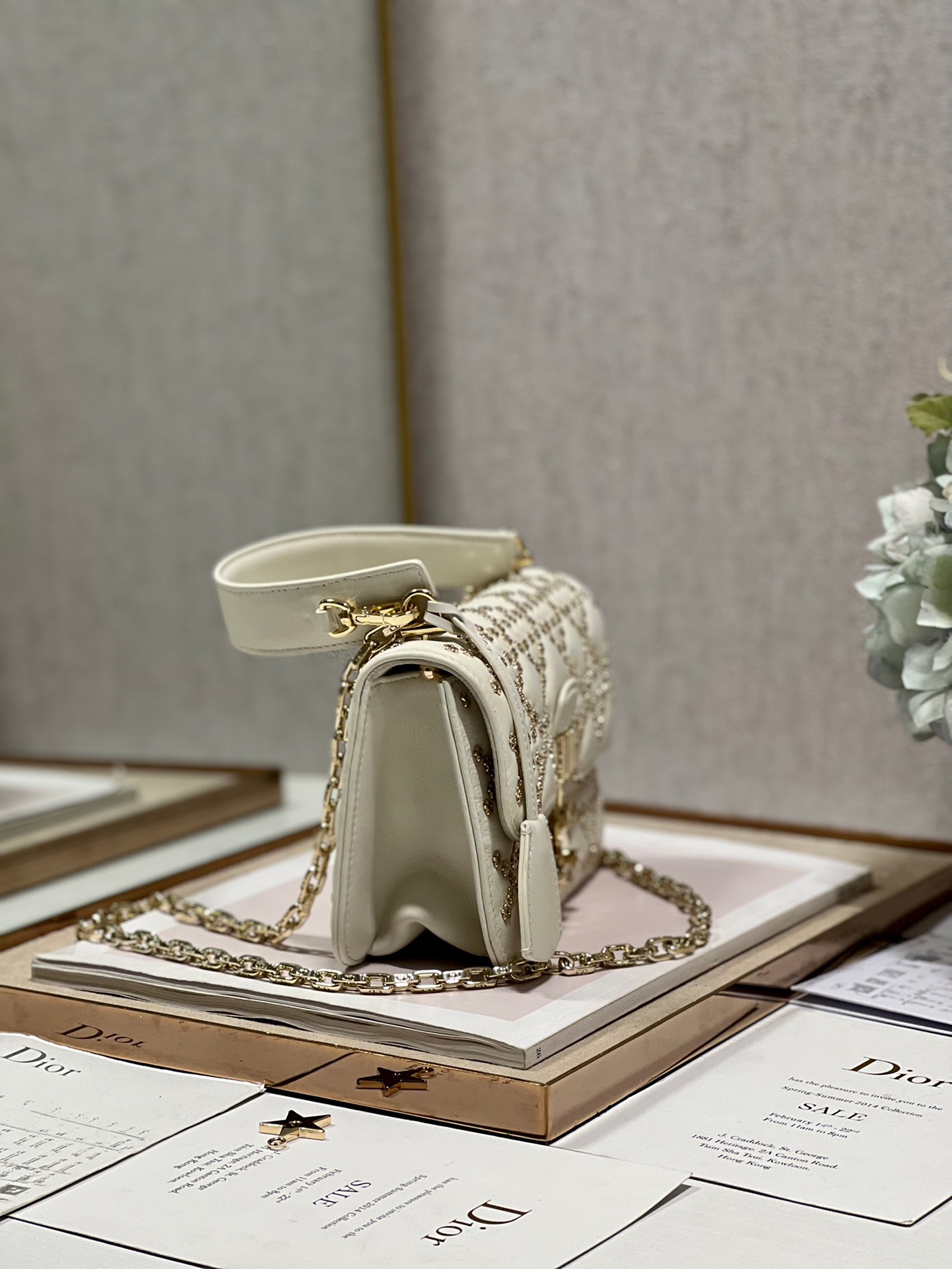 Dior Lucky Star Handbag in White - Image 5