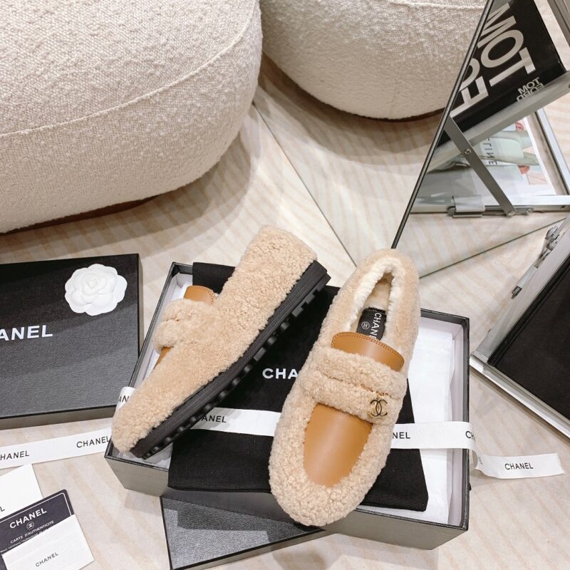 Chanel Fur Loafers