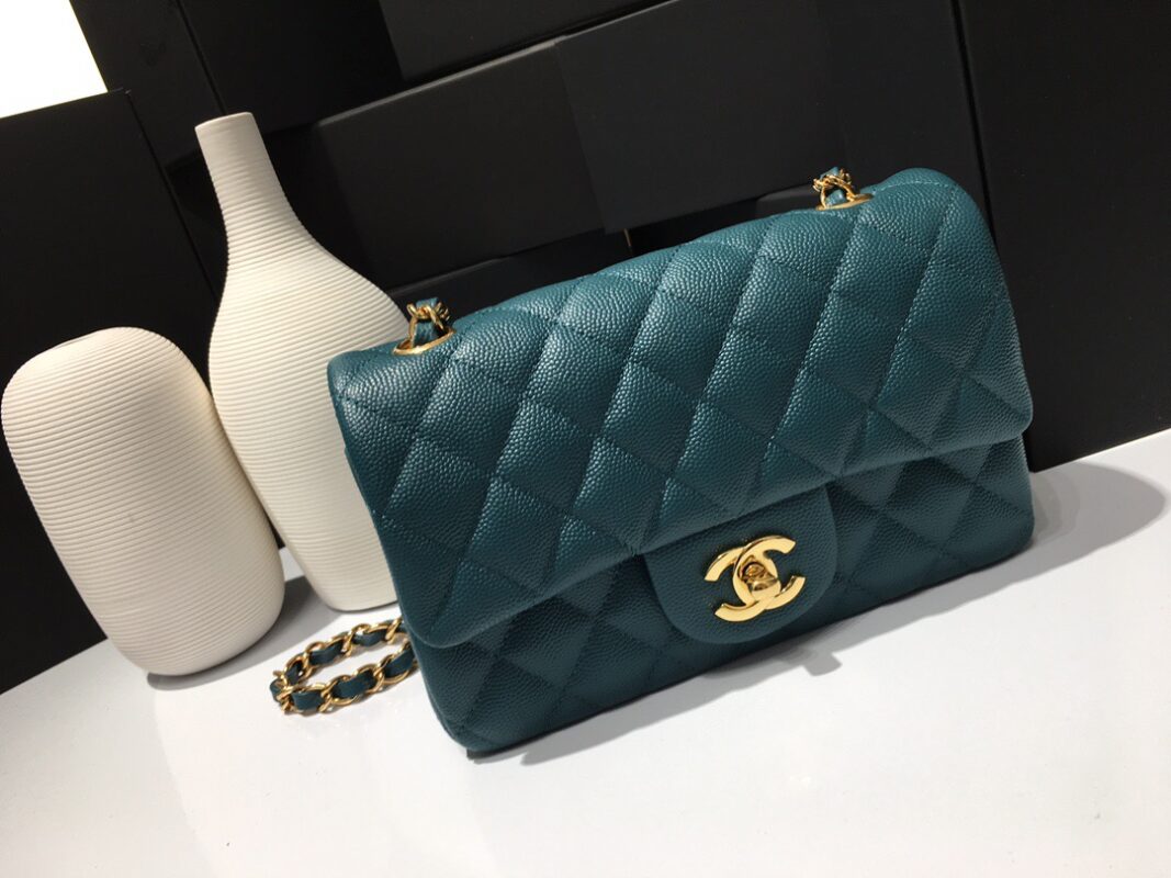 Chanel Classic Flap 20 Emerald Blue