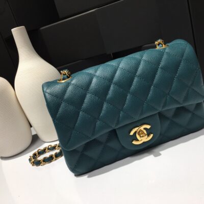 Chanel Classic Flap 20 Emerald Blue