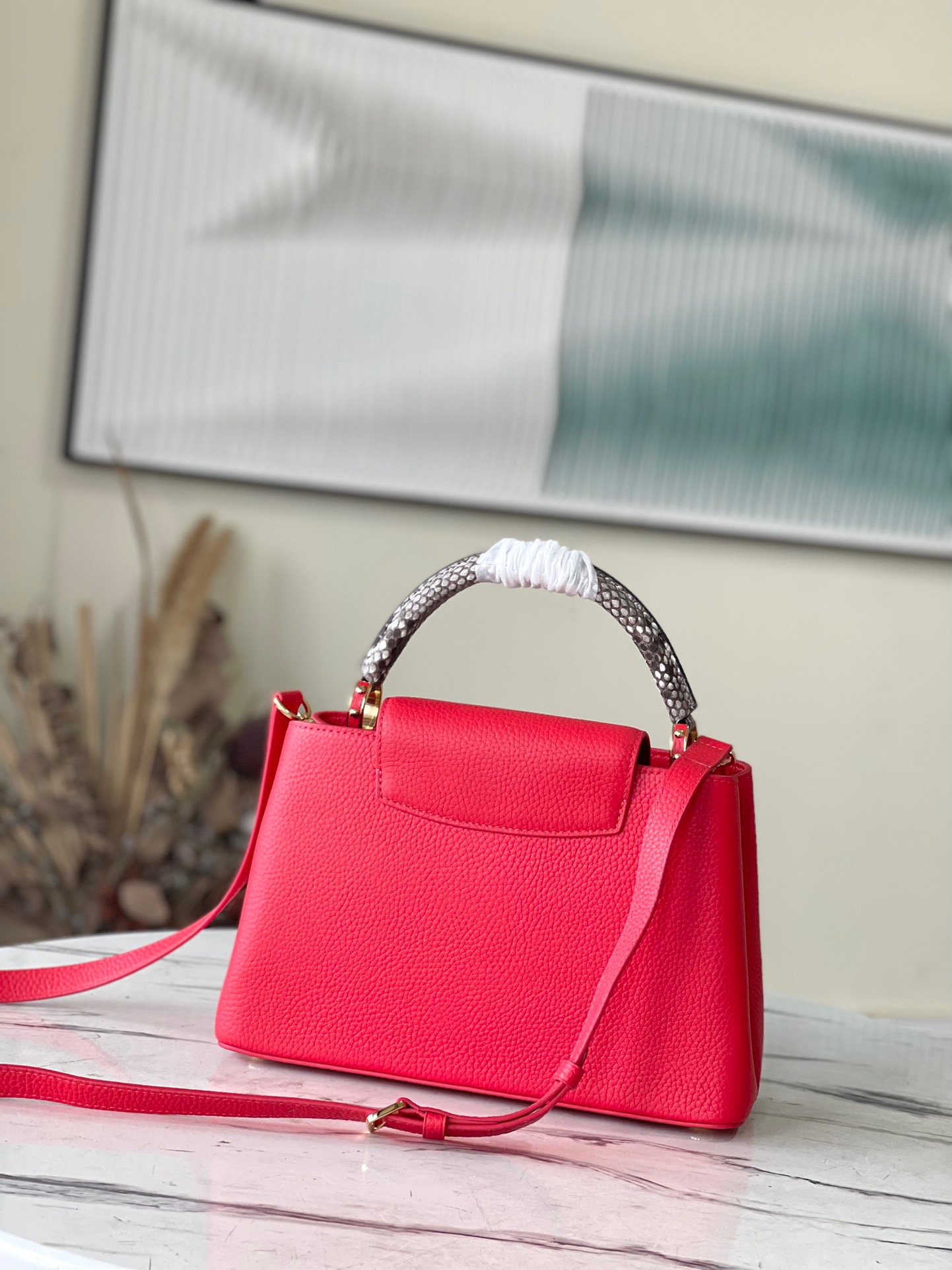 Louis Vuitton Capucines BB Medium Handbag in Red - Image 3