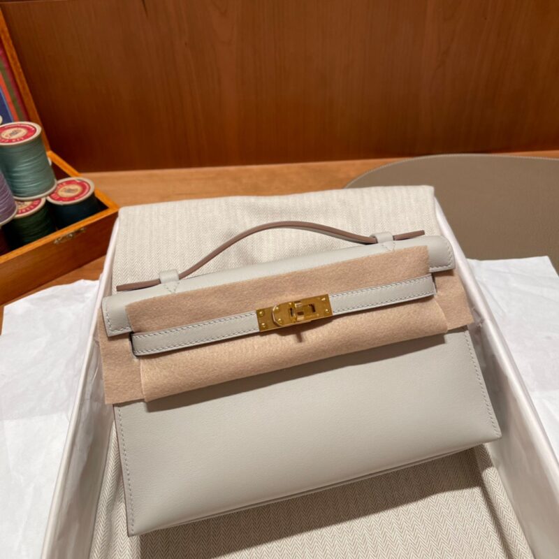 Kelly Pochette Swift Gris Perle