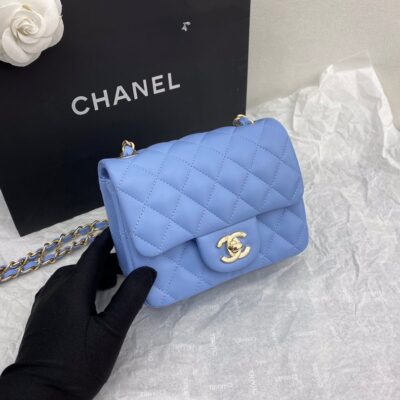 Chanel Classic Flap 17 Sky Blue