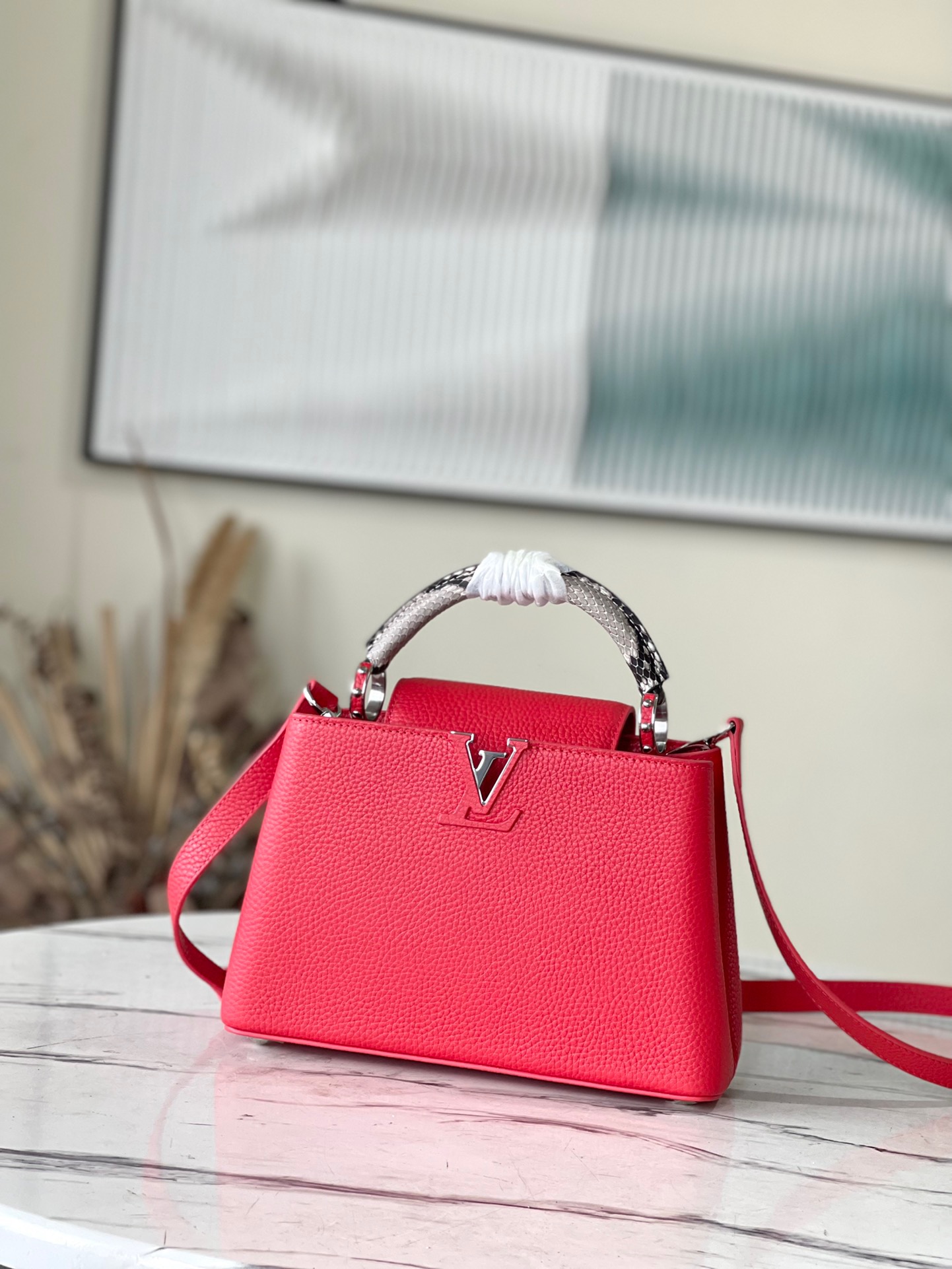Louis Vuitton Capucines BB Small Handbag in Red