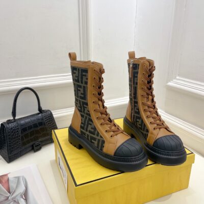 Fendi Lace-up Ankle Boots