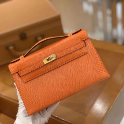 Pochette Lizard Brown