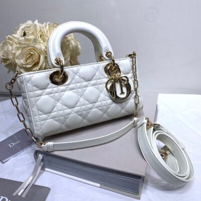 Dior Lady D-joy 26 Bag in White