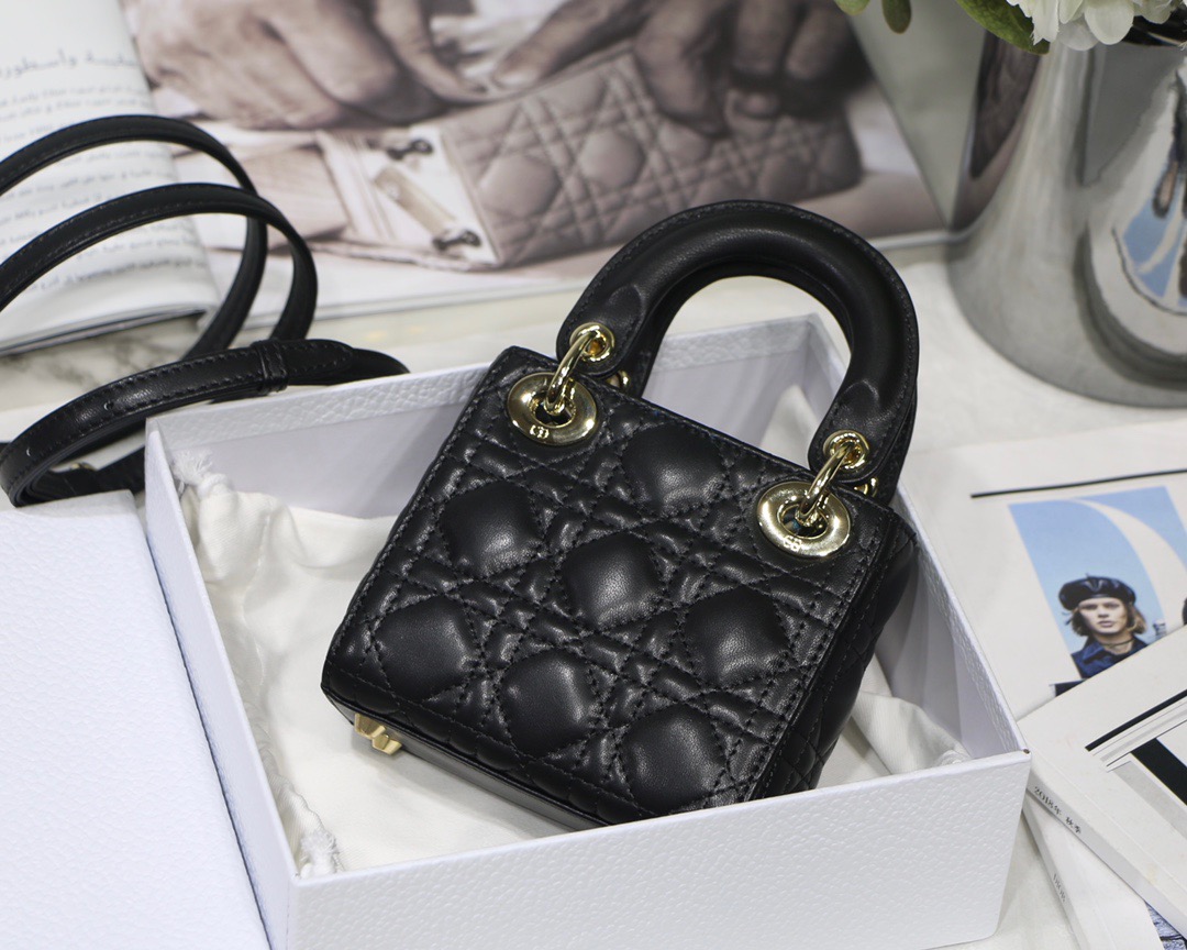 Lady Dior Micro 12 Black - Image 3