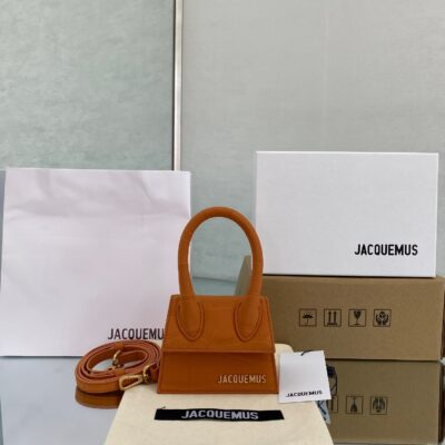 Jacquemus Le Chiquito Mini 12 Crocodile Bronze