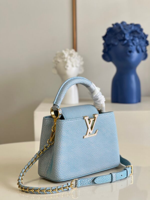 Louis Vuitton Capucines Mini Handbag in Blue