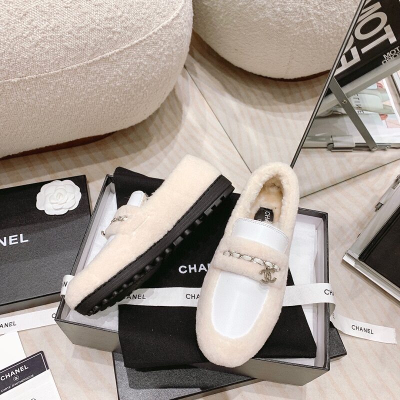 Chanel Fur Loafers