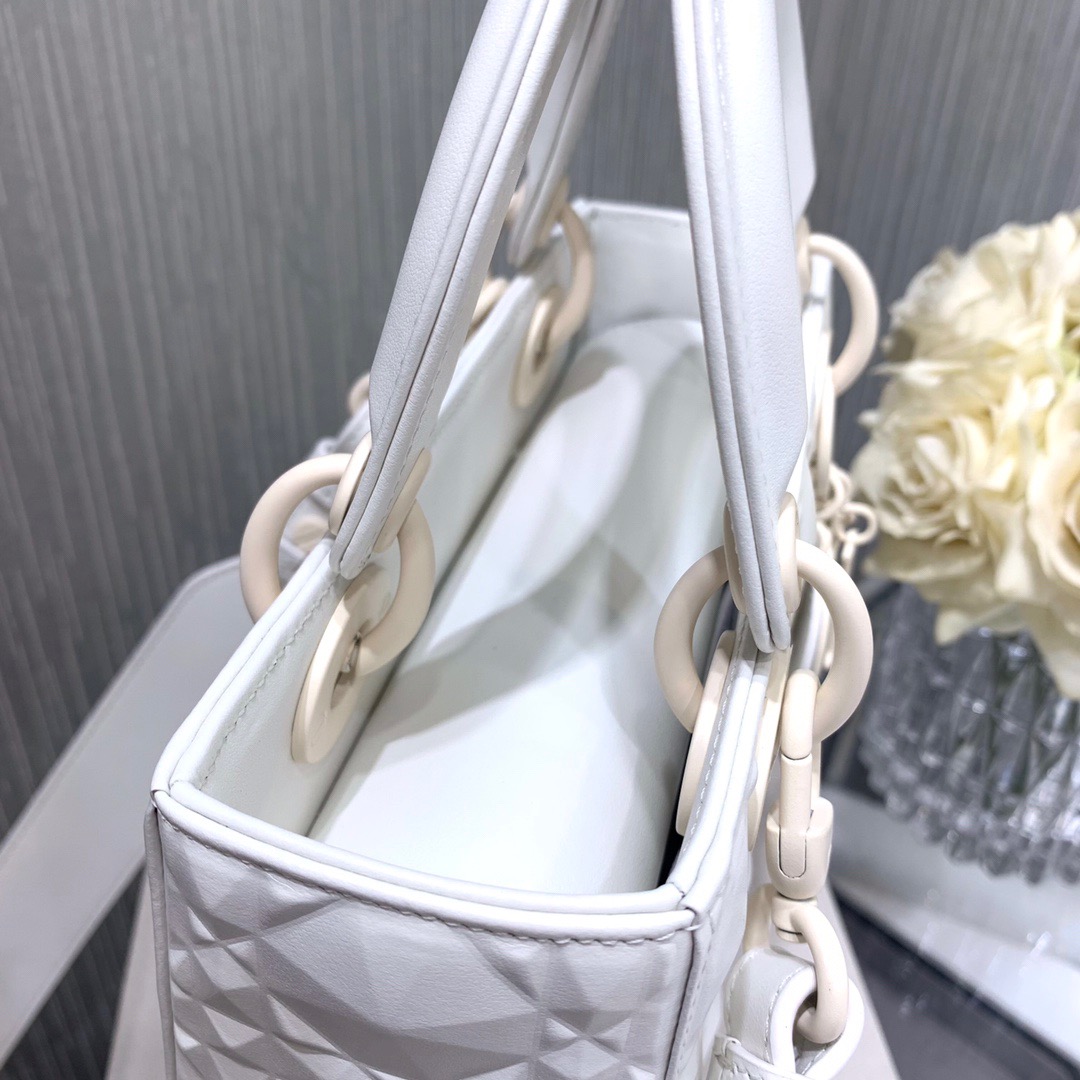 Lady Dior Small Bag in White - Image 6