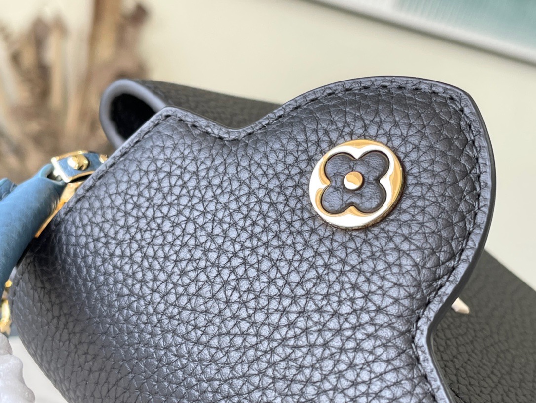 Louis Vuitton Capucines Mini Handbag in Black&Blue - Image 8