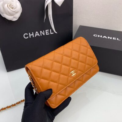 Chanel WOC Fortune Bag 19 in Orange Cowhide