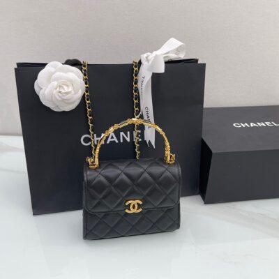 Chanel 22B Kelly Retro Enamel Handle Bag